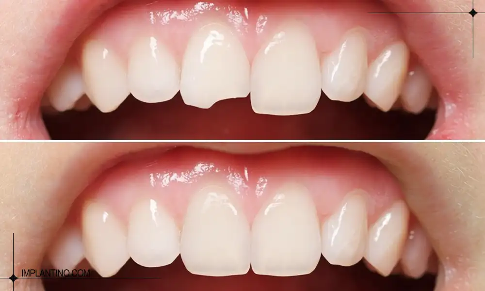 باندینگ دندان 1 عکس قبل و بعد باندینگ دندان