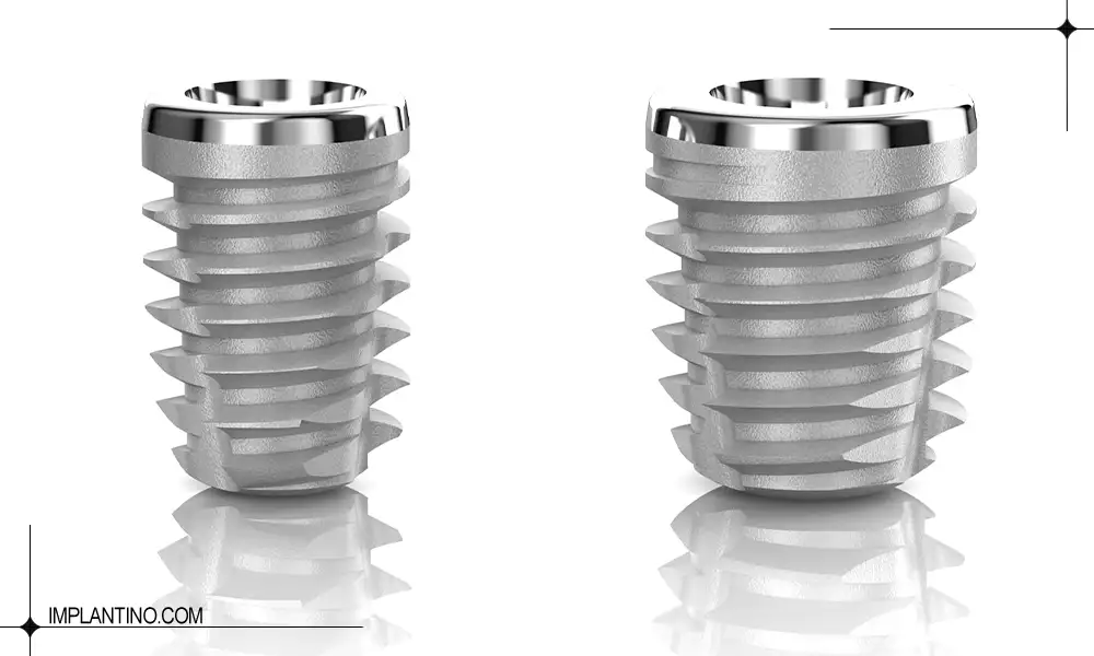 دو مدل ایمپلنت پایه کوتاه