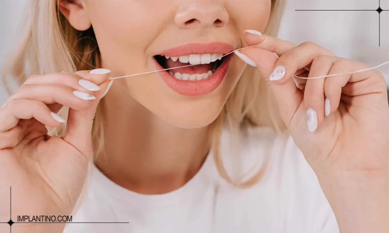 عکس نخ دندان کشیدن